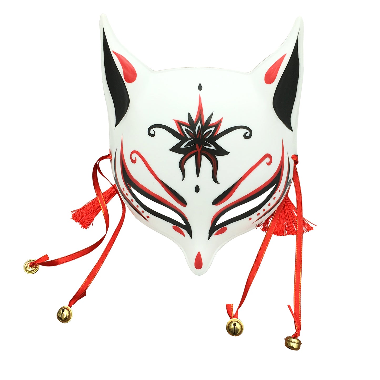Japanese Traditional Fox Kitsune Kabuki Half Face Cosplay Mask - YangYong