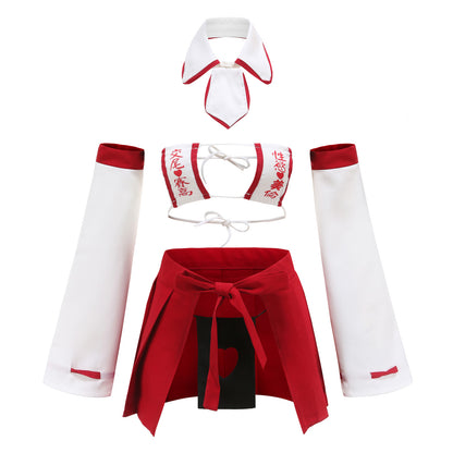 YangYong Kawaii Kimono Costume for Petite Girl,Japanese Miko Anime Roleplay Robe Outfit for Tiny Ladies Party Honeymoon Nightclub